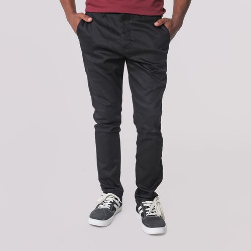Calça Sarja Chino Bolso Faca Slim Preto