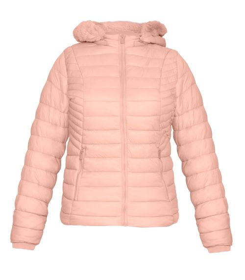 Jaqueta Puffer Feminina Plus Size Sea Surf Rosa