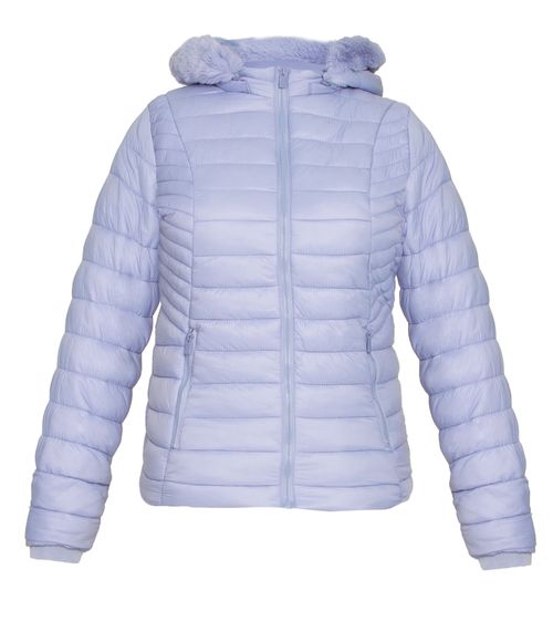 Jaqueta Puffer Feminina Plus Size Sea Surf Roxo