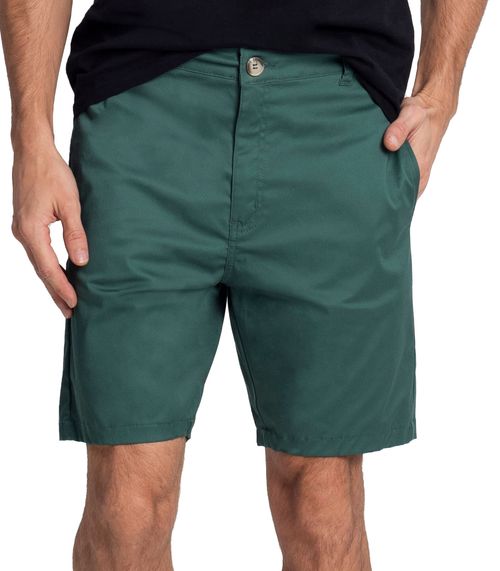 Bermuda Masculina Com Bolsos Sarja Diametro Verde