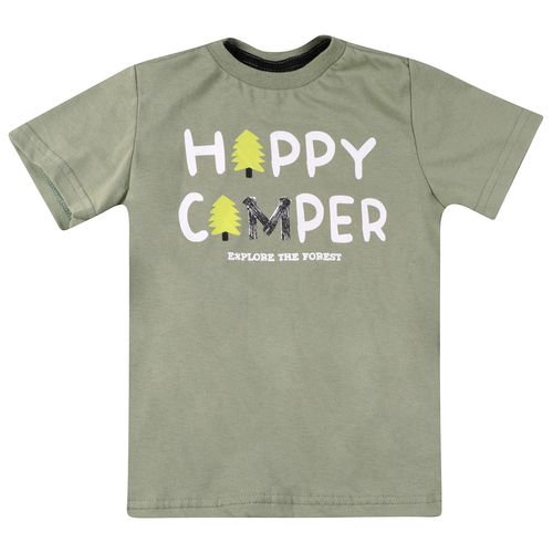 Camiseta Infantil Boys Camp Verde - Toys And Kids