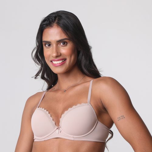 Sutiã Uniq Microfibra Renda Chocolate
