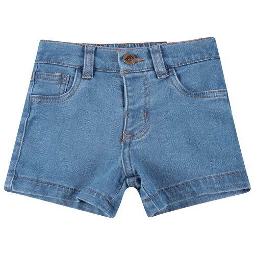 Bermuda Jeans Malha Denim Cos Elastico Stone