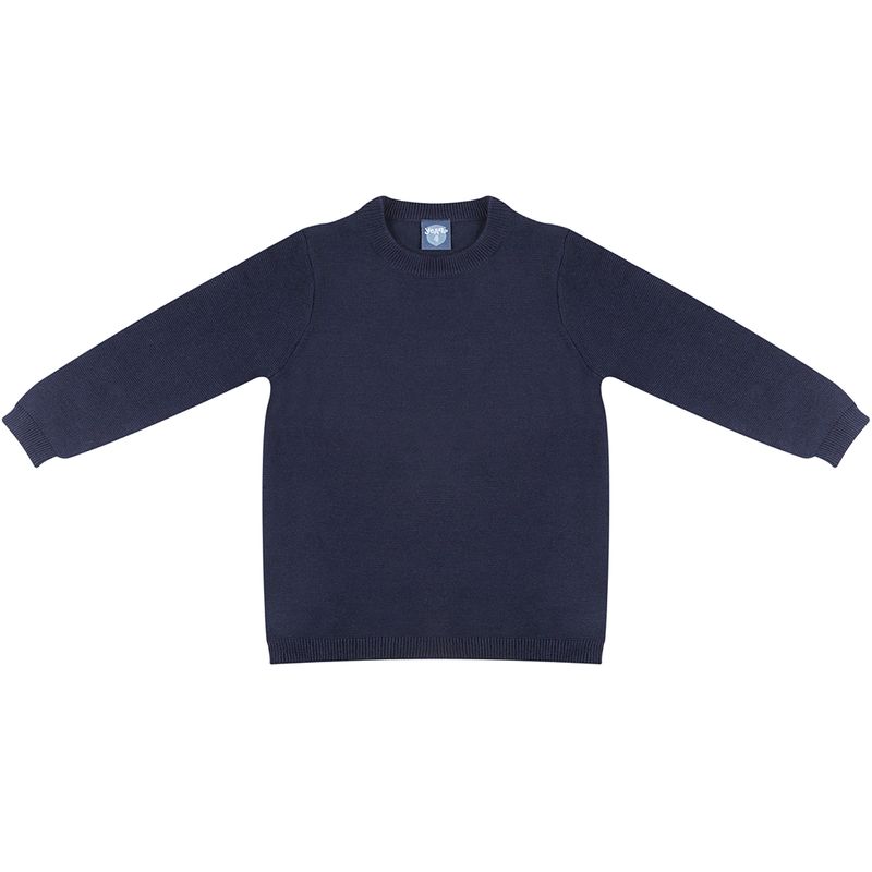 Sueter-Knit-Sweater-Solid-Azul