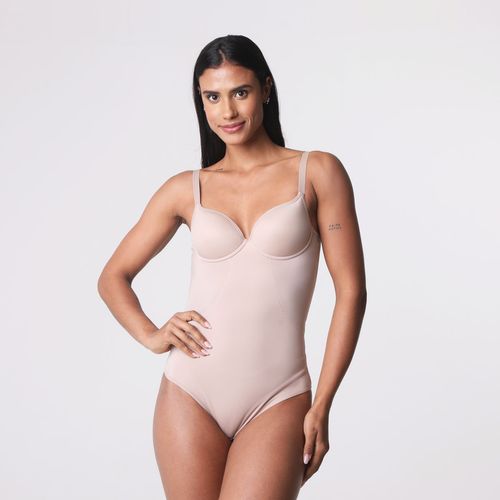 Body Modelador Liso Bege