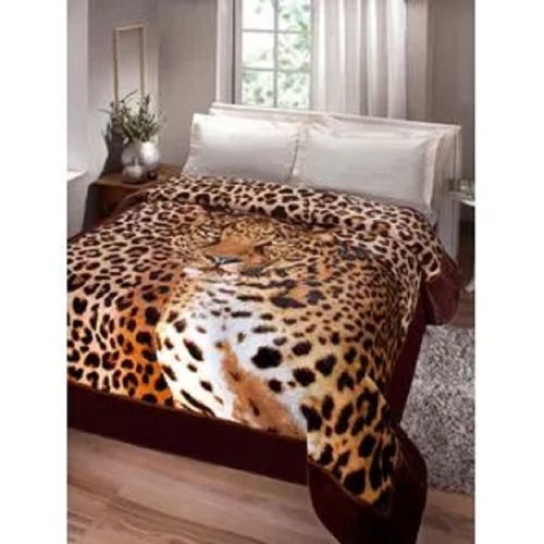 Cobertor Casal Raschel Leopardo Jolitex