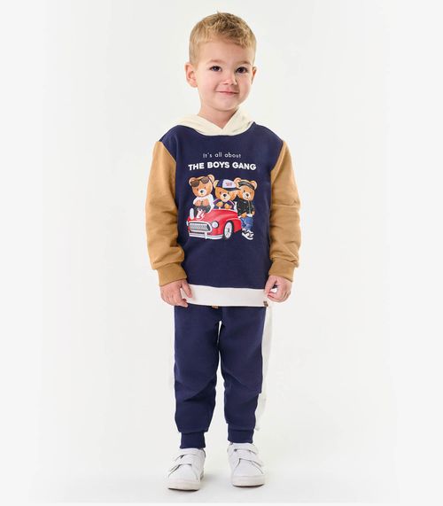 Conjunto Infantil Blusão Com Calça Trick Nick Azul