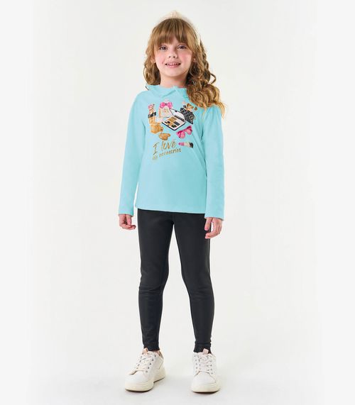 Conjunto Infantil Blusa Com Legging Trick Nick Azul