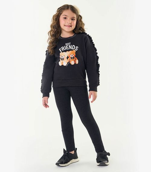 Conjunto Infantil Blusão Com Legging Trick Nick Preto