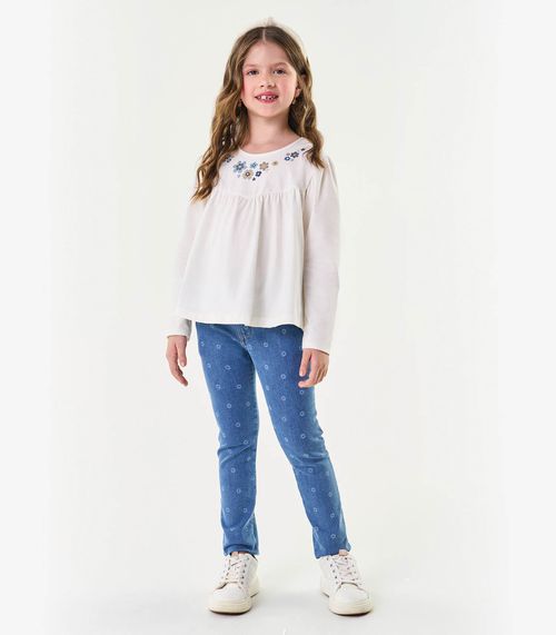 Conjunto Infantil Blusa E Calça Trick Nick Bege