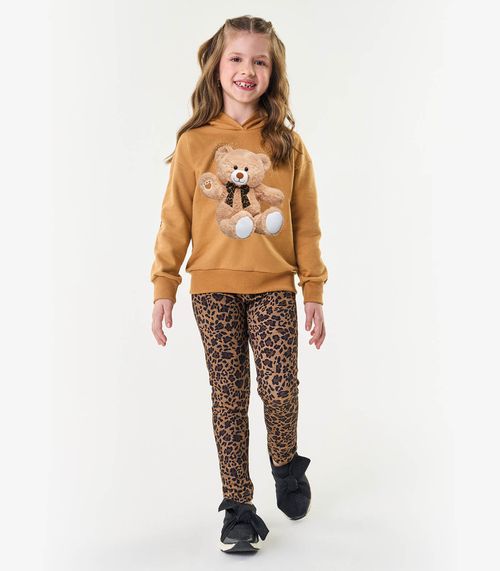 Conjunto Infantil Blusão E Legging Trick Nick Marrom