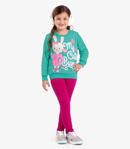 Conjunto Infantil Blusão Com Legging Rovi Kids Verde