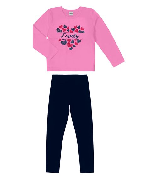 Conjunto Infantil Feminino Lovely Select Rosa