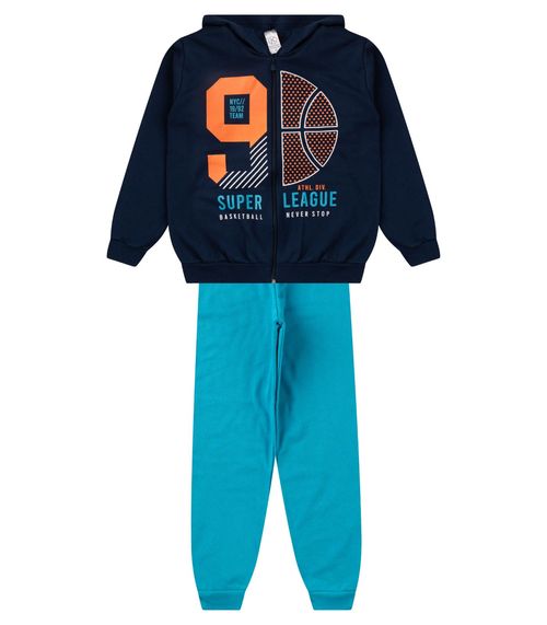 Conjunto Infantil Menino Com Jaqueta Select Azul