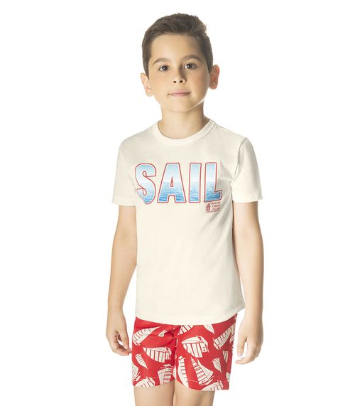 Conjunto Infantil Masculino Sail Rovitex Kids Bege