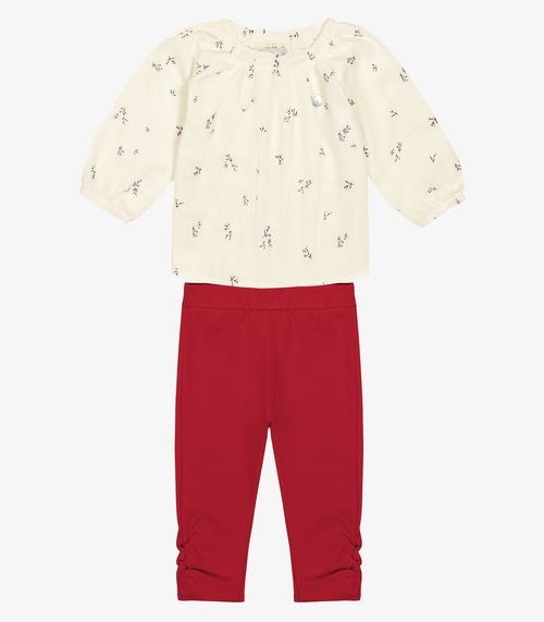 Conjunto Infantil Blusa Com Legging Trick Nick Vermelho