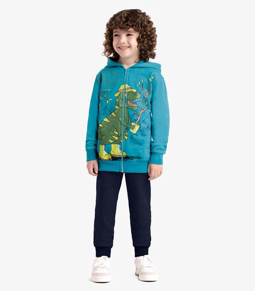 Conjunto Infantil Jaqueta Com Calça Dino Rovi Kids Azul