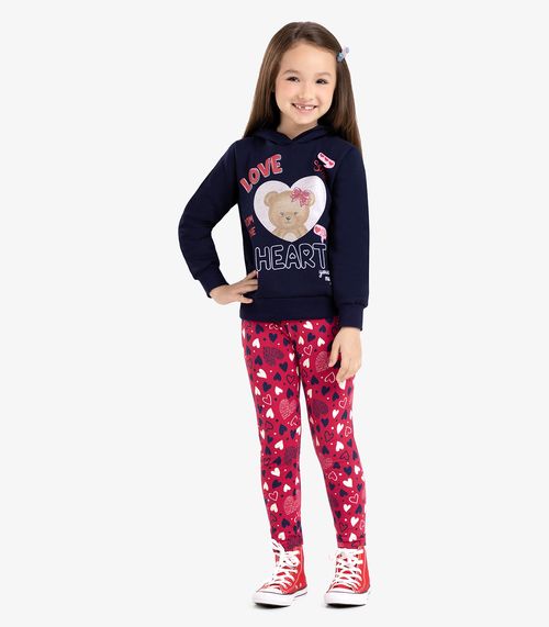 Conjunto Infantil Blusão Com Legging Rovi Kids Azul