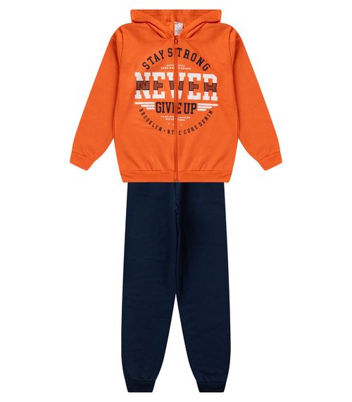 Conjunto Infantil Menino Com Jaqueta Select Laranja