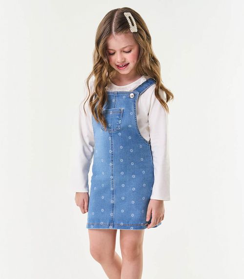 Conjunto Infantil Blusa Com Jardineira Trick Nick Bege