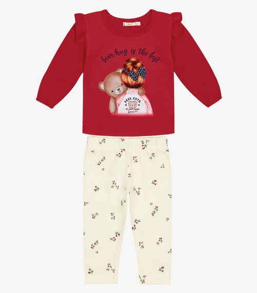 Conjunto Infantil Blusa Com Legging Trick Nick Vermelho