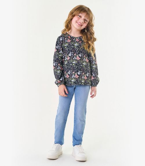 Conjunto Infantil Blusa Com Calça Jeans Trick Nick Azul