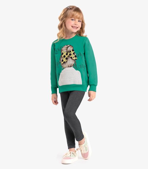 Conjunto Infantil Blusão Com Legging Rovi Kids Verde