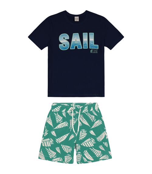 Conjunto Infantil Masculino Sail Rovitex Kids Azul