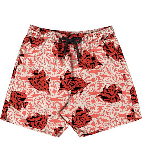 Shorts Masculino Estampado Microfibra Rovitex Laranja