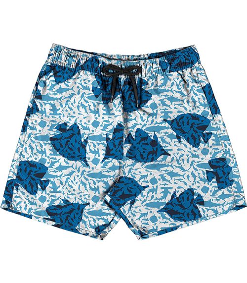 Shorts Masculino Estampado Microfibra Rovitex Azul