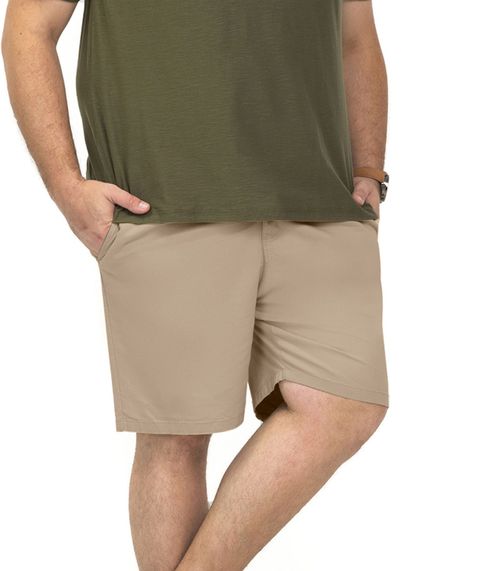 Bermuda Masculina Plus Size Sarja Twill Diametro Marrom