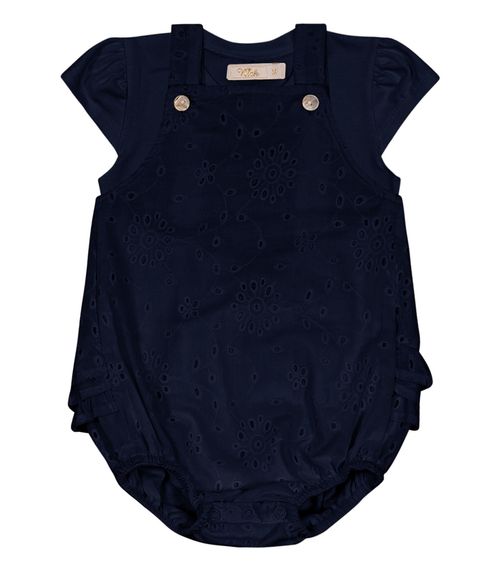 Conjunto Infantil Feminino Macaquinho Trick Nick Azul