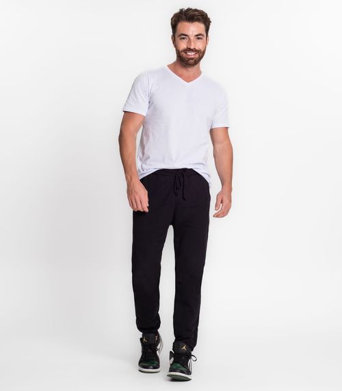 Calça Masculina Básica Moletom Diametro Preto