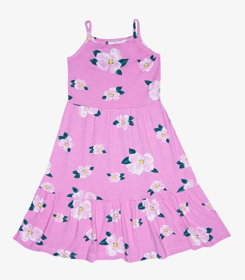 Vestido Midi Infantil Infinita Cor Rosa