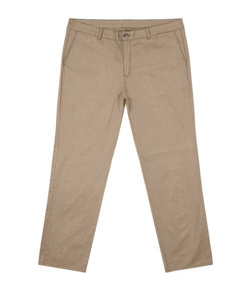 Calça Masculina Plus Size Sarja Twill Diametro Marrom