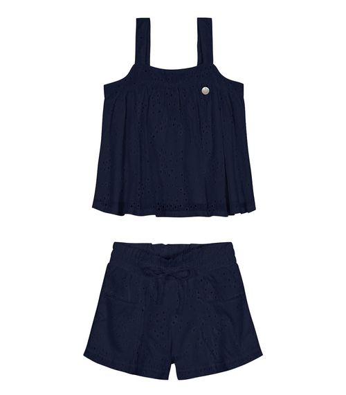 Conjunto Infantil Blusa E Shorts Trick Nick Azul