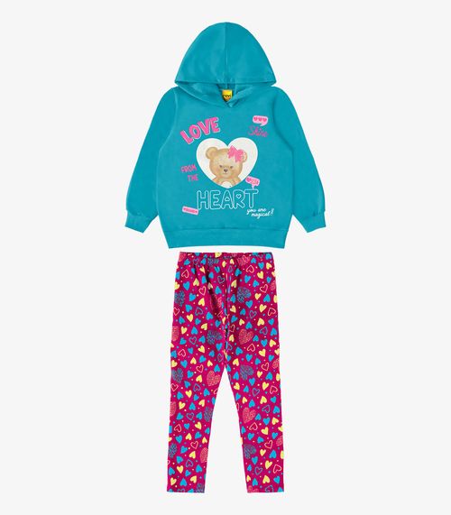 Conjunto Infantil Blusão Com Legging Rovi Kids Azul