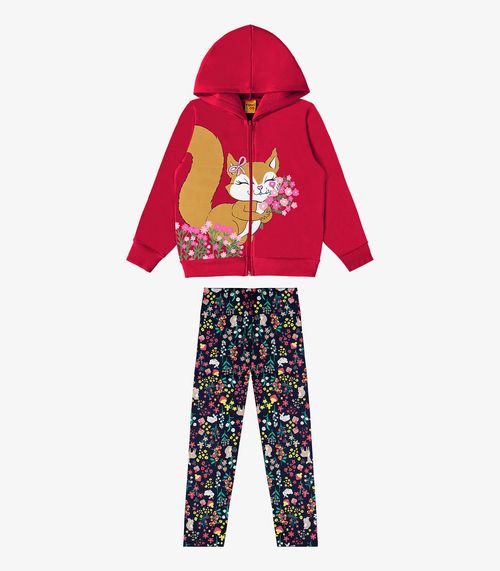 Conjunto Infantil Jaqueta Com Legging Rovi Kids Vermelho