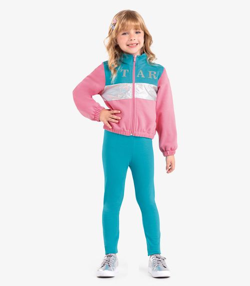 Conjunto Jaqueta Com Legging Star Rovi kids Azul