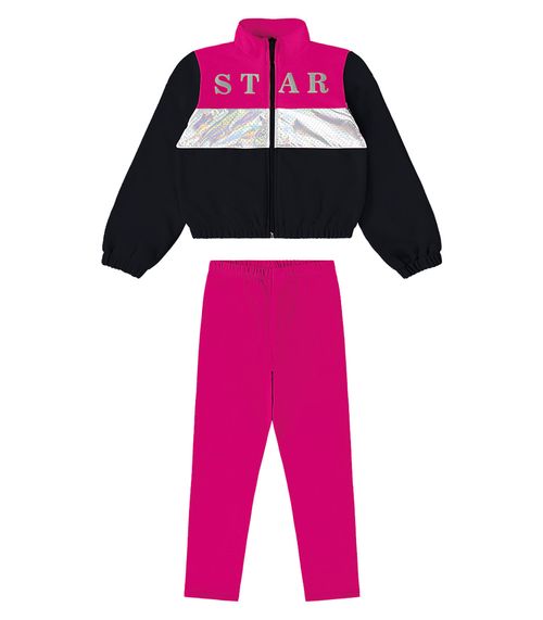 Conjunto Jaqueta Com Legging Star Rovi kids Rosa