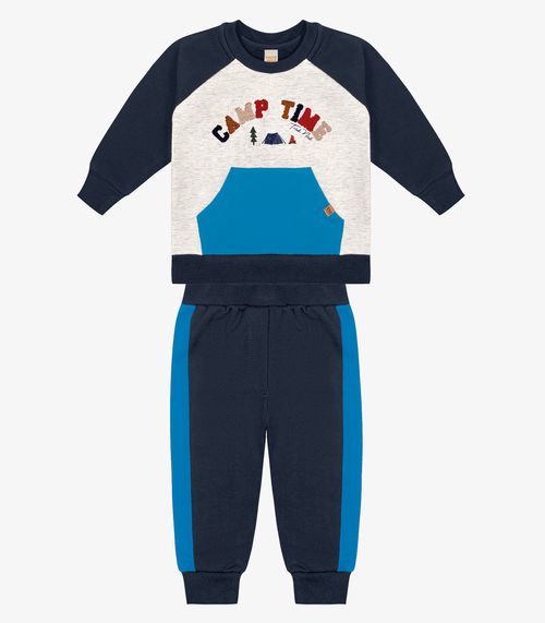 Conjunto Infantil Blusão Com Calça Trick Nick Azul