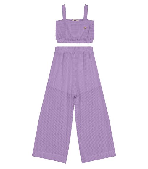 Conjunto Infantil Blusa Com Calça Trick Nick Roxo