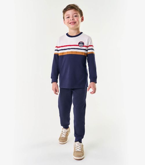 Conjunto Infantil Camiseta Com Calça Trick Nick Azul