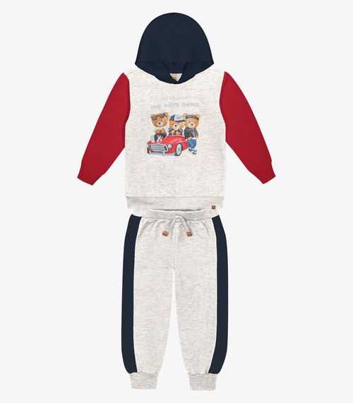 Conjunto Infantil Blusão Com Calça Trick Nick Cinza