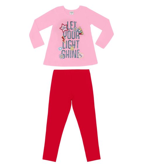 Conjunto Infantil Feminino Shine Select Rosa