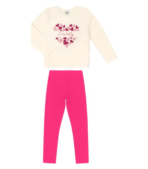 Conjunto Infantil Feminino Lovely Select Bege