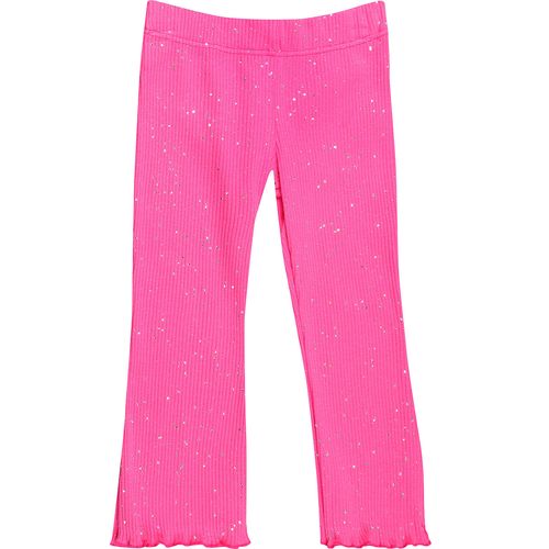 Calça Longa Flare Glitter Rosa