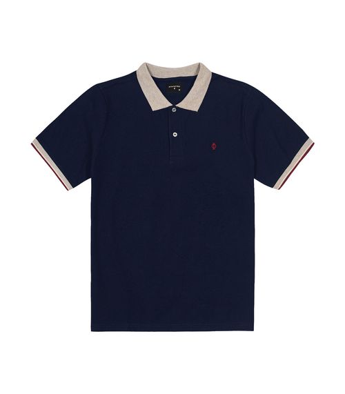 Polo Masculina Piquet Diametro Azul