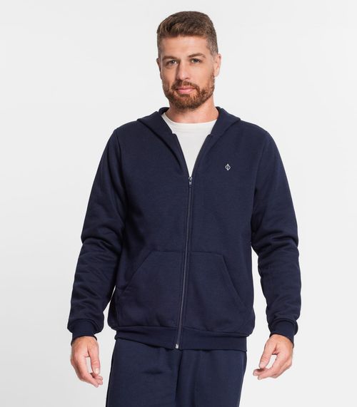 Jaqueta Masculina Com Capuz Diametro Azul