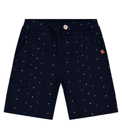 Bermuda Infantil Masculina Sarja Twill Trick Nick Azul